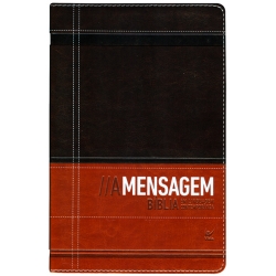 Bíblia A Mensagem em linguagem contemporânea - capa castanha e café